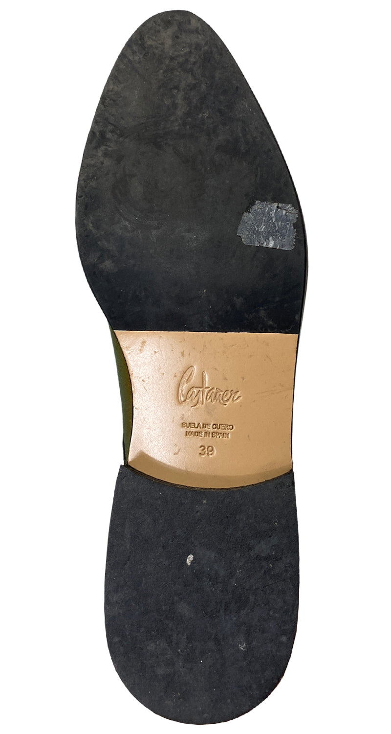 Zapatos Cuero Dorados