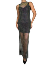 Vestido Malla Brillantes Tornasol