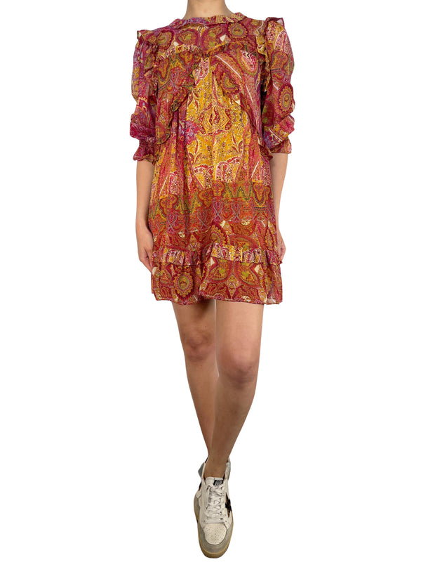 Vestido Paisley Traslucido