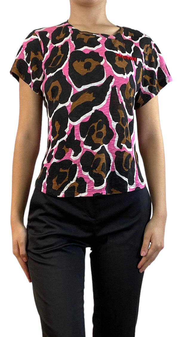 Polera Animal Print Rosada