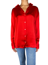Blusa Roja Satinada