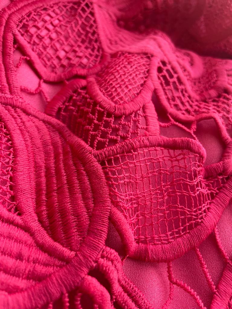 Vestido Guipur Rojo