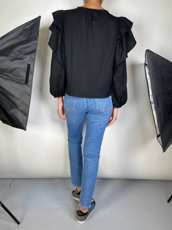 Blusa Negra Vuelos