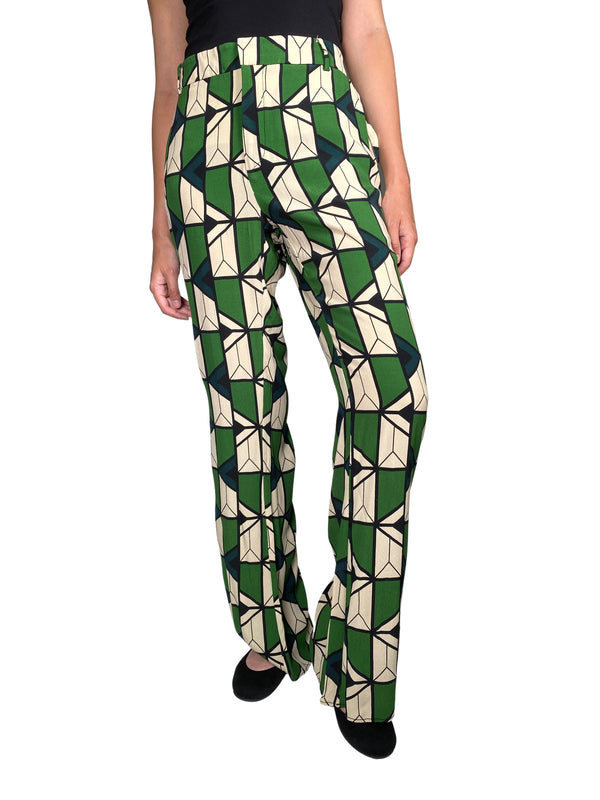 Pantalón Verde Estampado