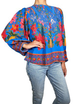 Blusa Blue Tropical Tapestry