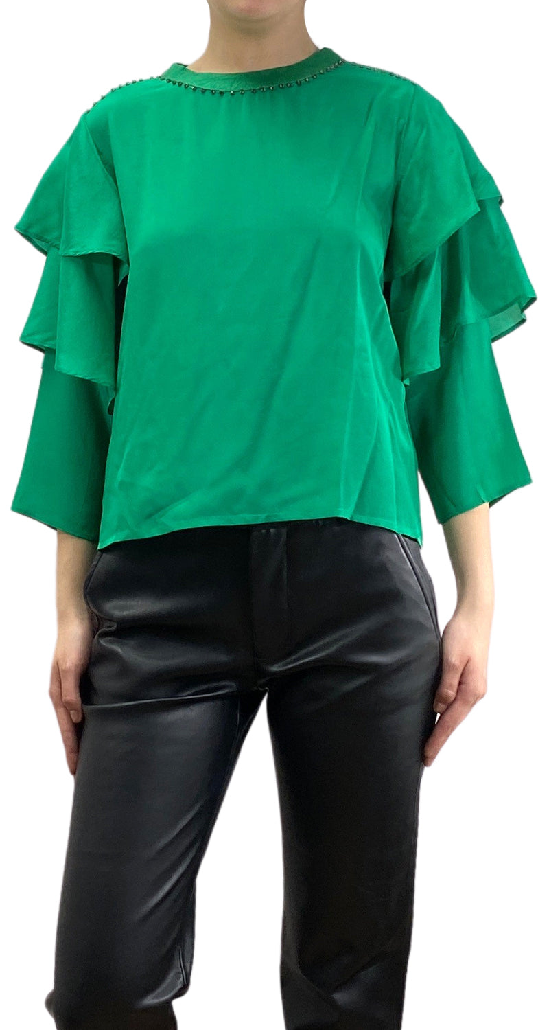 Blusa Verde Seda 