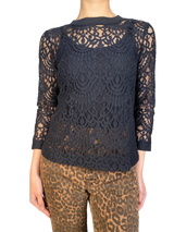 Blusa Bordada Traslucida