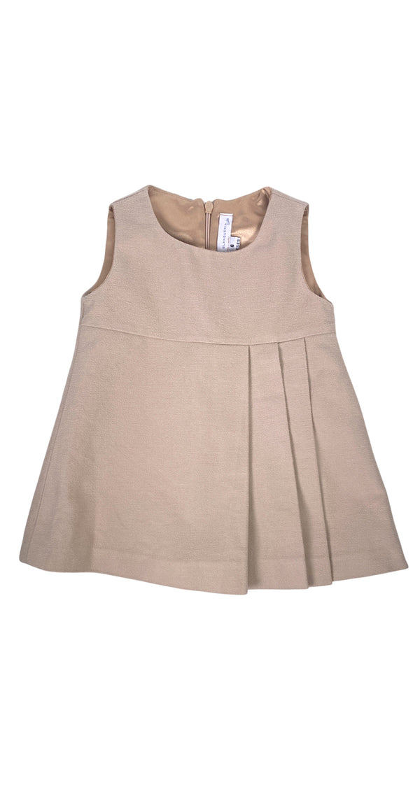 Vestido Plisado Beige