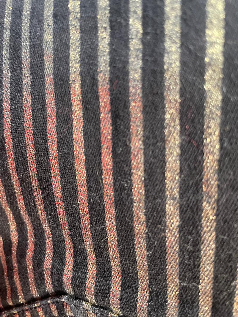 Jeans Rayas Dorado y Negro