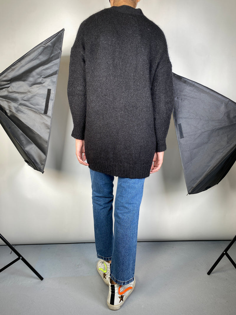 Sweater Negro Botones