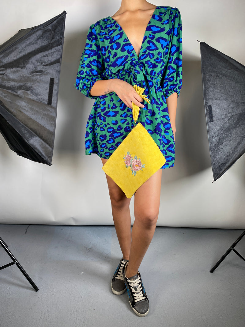 Estuche Amarillo Bordado