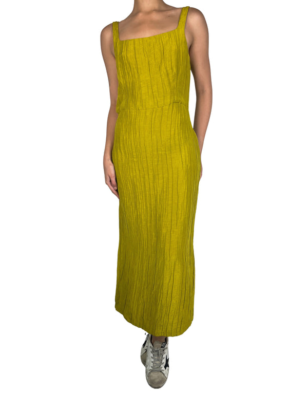 Vestido Seda Y Lino