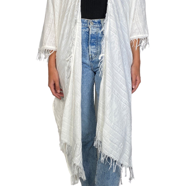 Kimono Largo Blanco ZARA – Market People