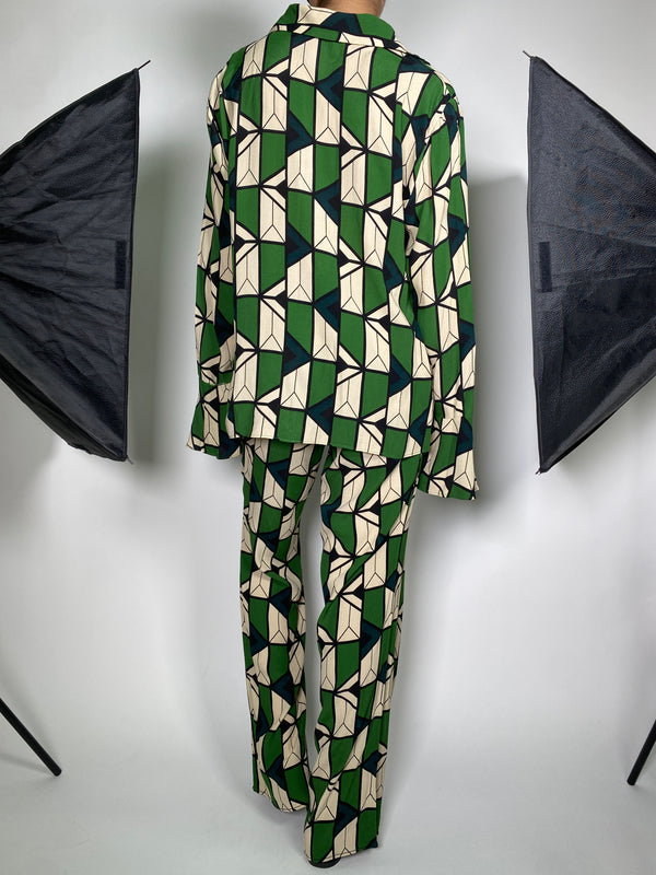 Pantalón Verde Estampado