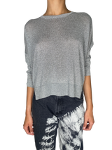 Polera Manga Larga Plateada