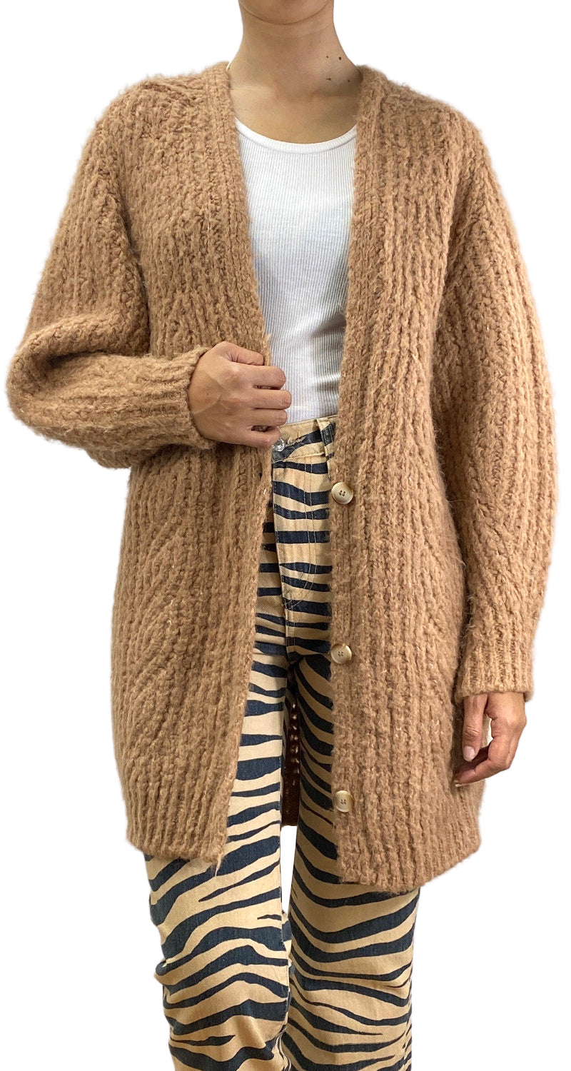 Cárdigan Tejido Café