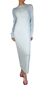 Vestido Celesta Espalda Descubierta