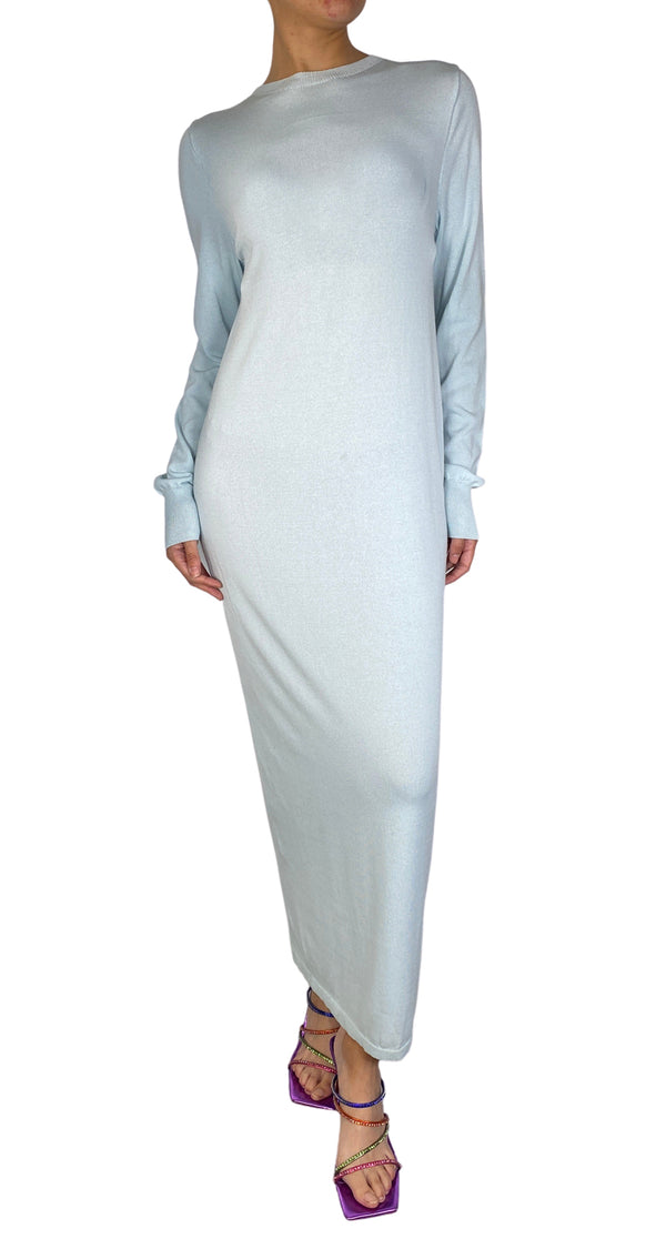 Vestido Celesta Espalda Descubierta