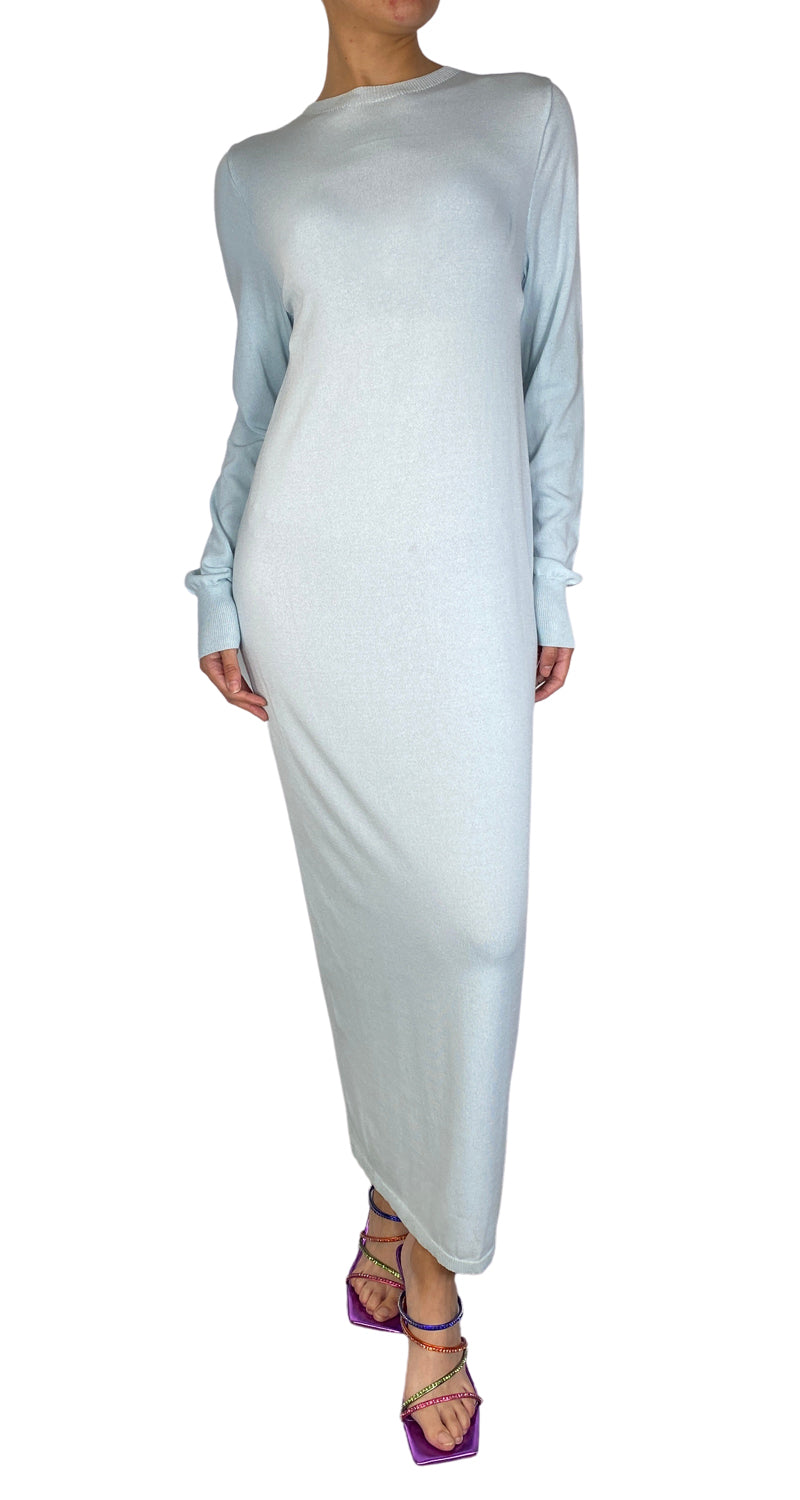 Vestido Celesta Espalda Descubierta