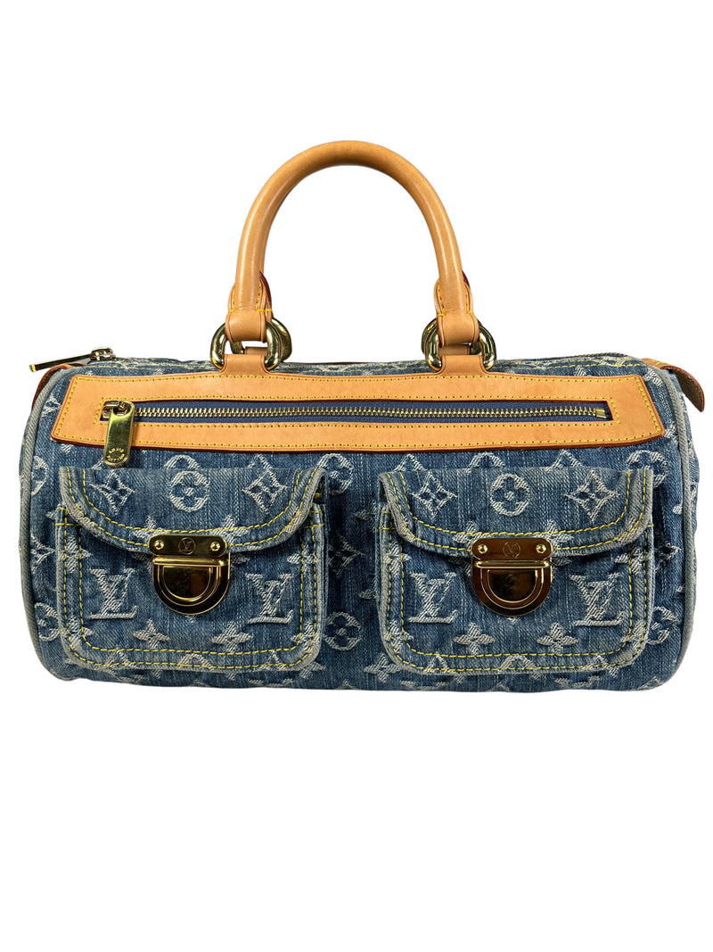 Monogram Denim Neo Bag Carteras Louis Vuitton Bag Blue And Red New