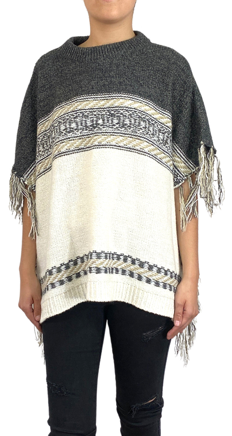 Poncho Gris Oversize