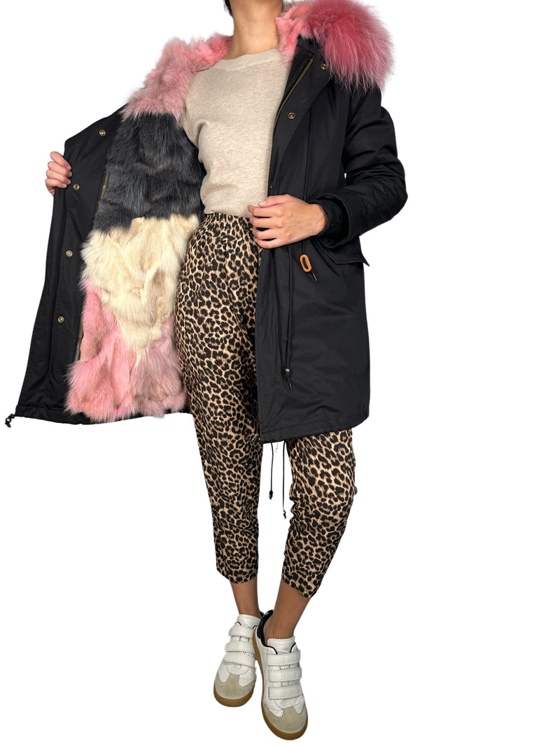 Abrigo Piel De Mapache Reversible