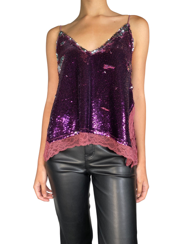 Blusa Lentejuelas Morada