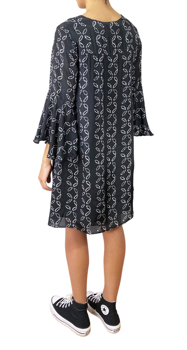 Vestido Negro Estampado
