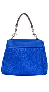 Cartera Cuero Azul