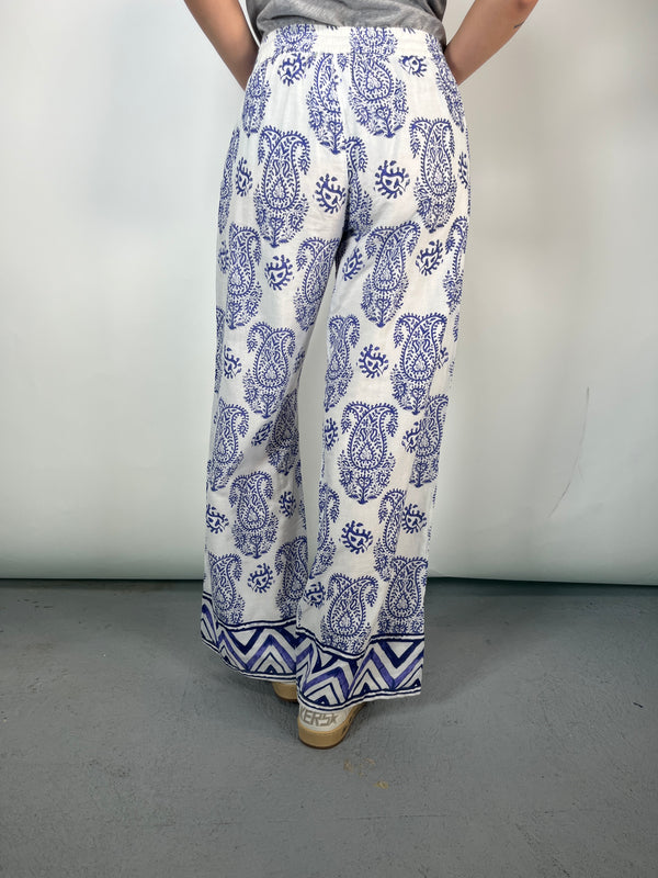 Pantalón Paisley Azul