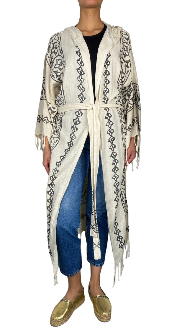 Kimono Blanco Estampado