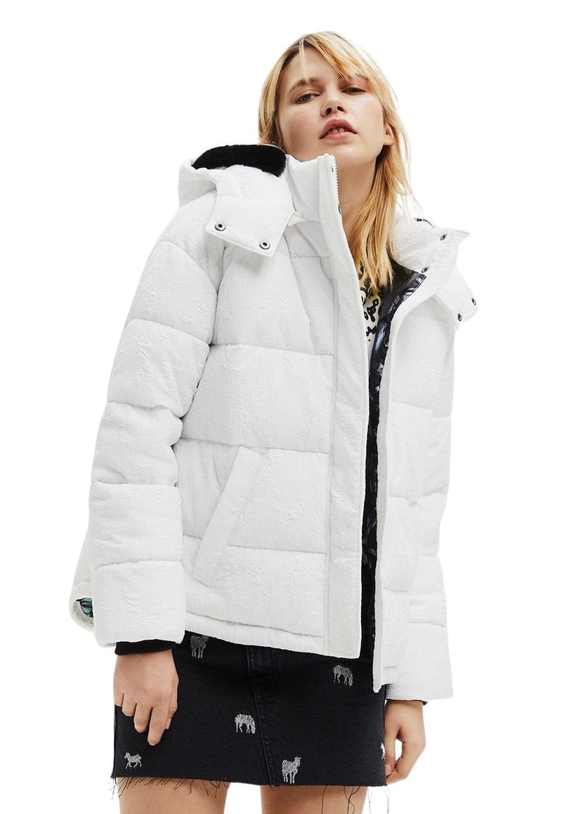 Parka Desigual Blanco - Calce Regular
