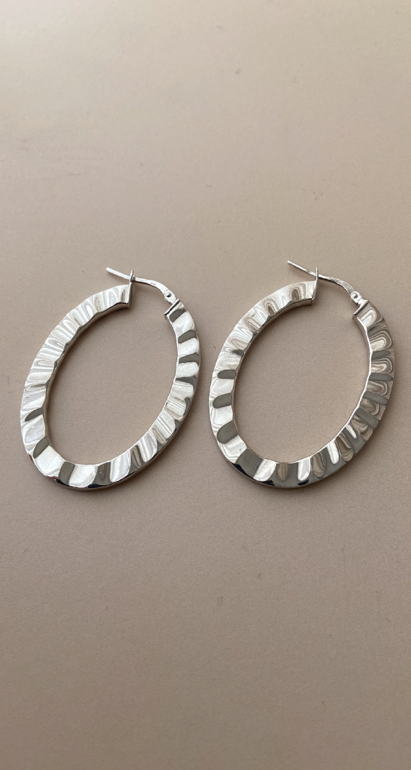 Aros Argollas Italianos Oval Y Ondas
