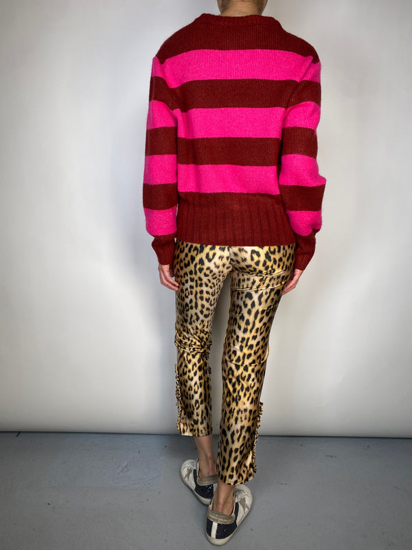 Sweater Rayas Fucsia