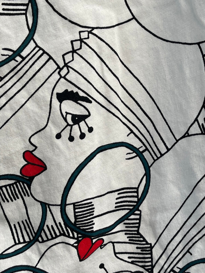 Polera Blanca Estampada