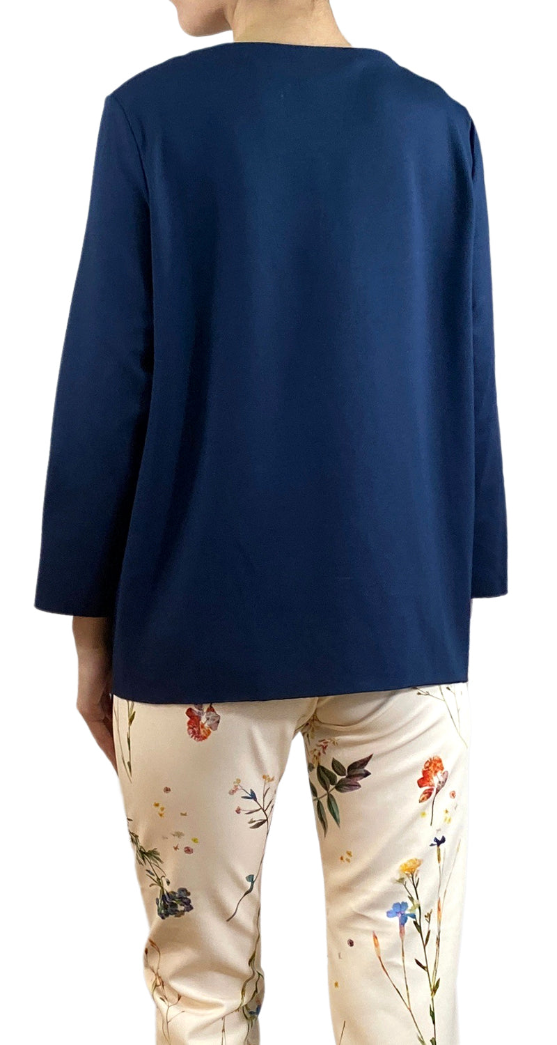 Polera Asimétrica Azul Marino