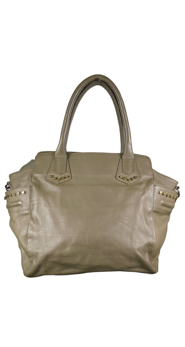 Cartera Verde Tachas Doradas