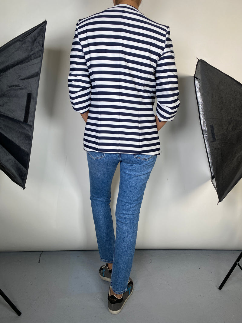 Chaqueta Rayas Azul y Blanco