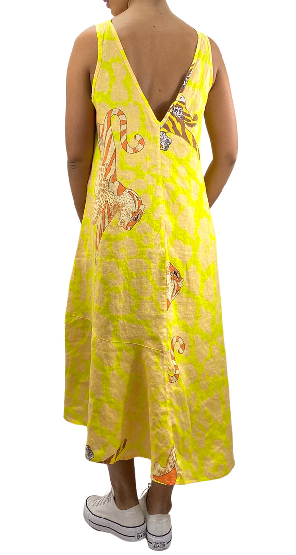 Vestido Lino Amarillo