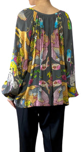 Blusa Gris Estampado