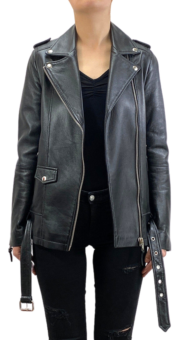Chaqueta Cuero Negro
