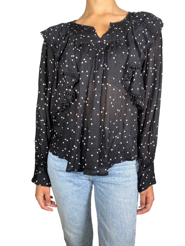 Blusa Negra Lunares