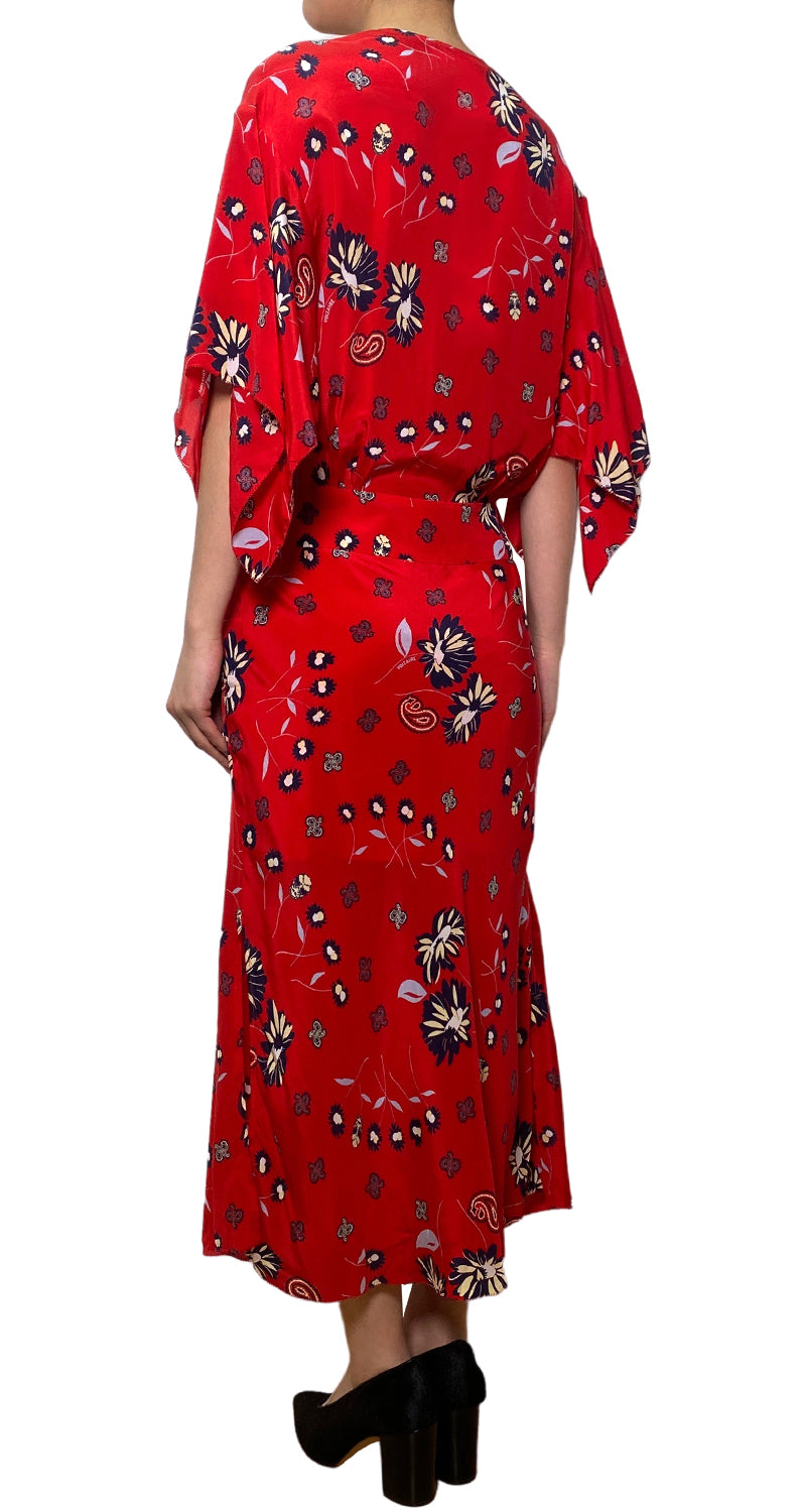Vestido Seda Rojo