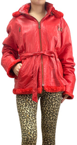 Chaqueta Cuero Rojo