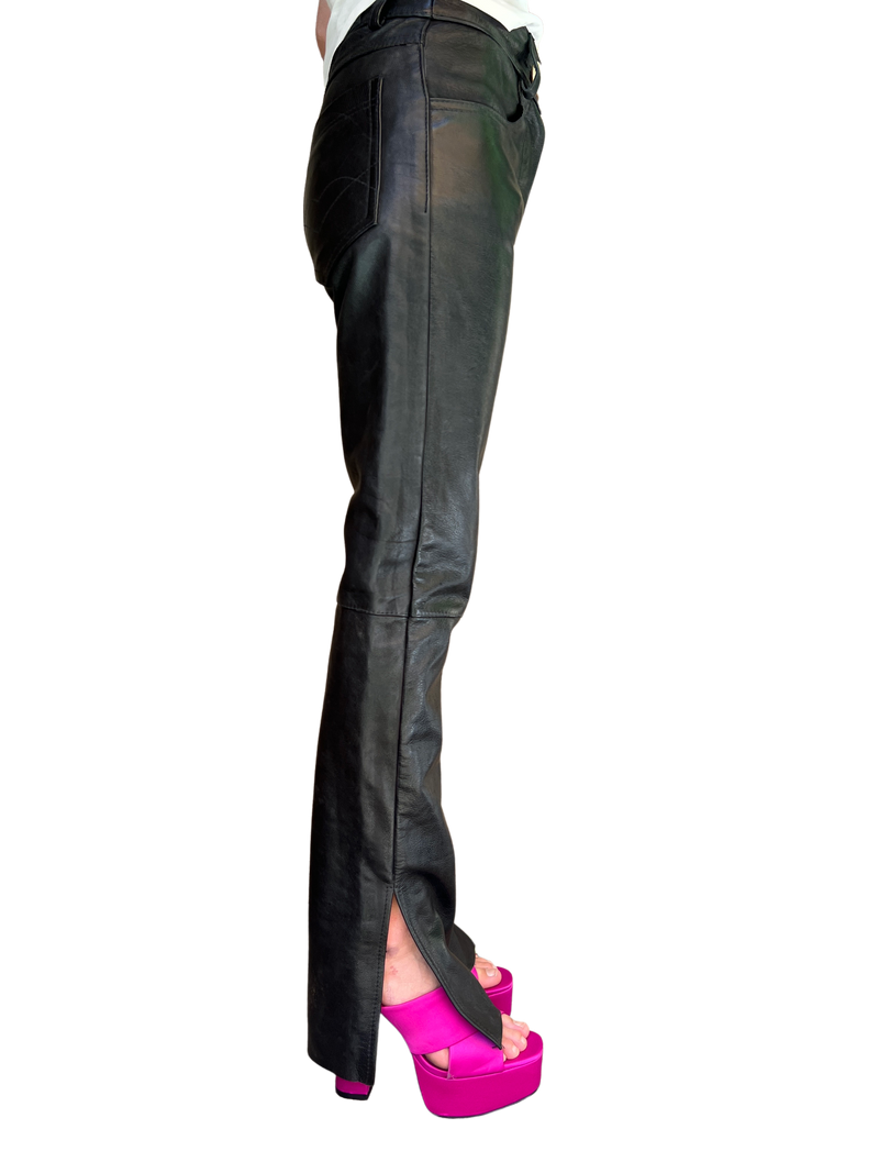 Pantalón Cuero Negro