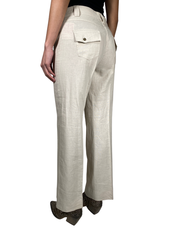 Pantalón Lino Beige