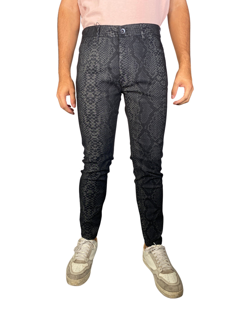 Jeans Negro Estampado