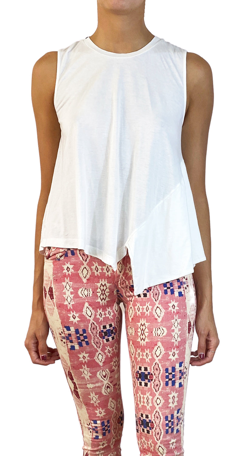 Polera Blanca Sin Mangas