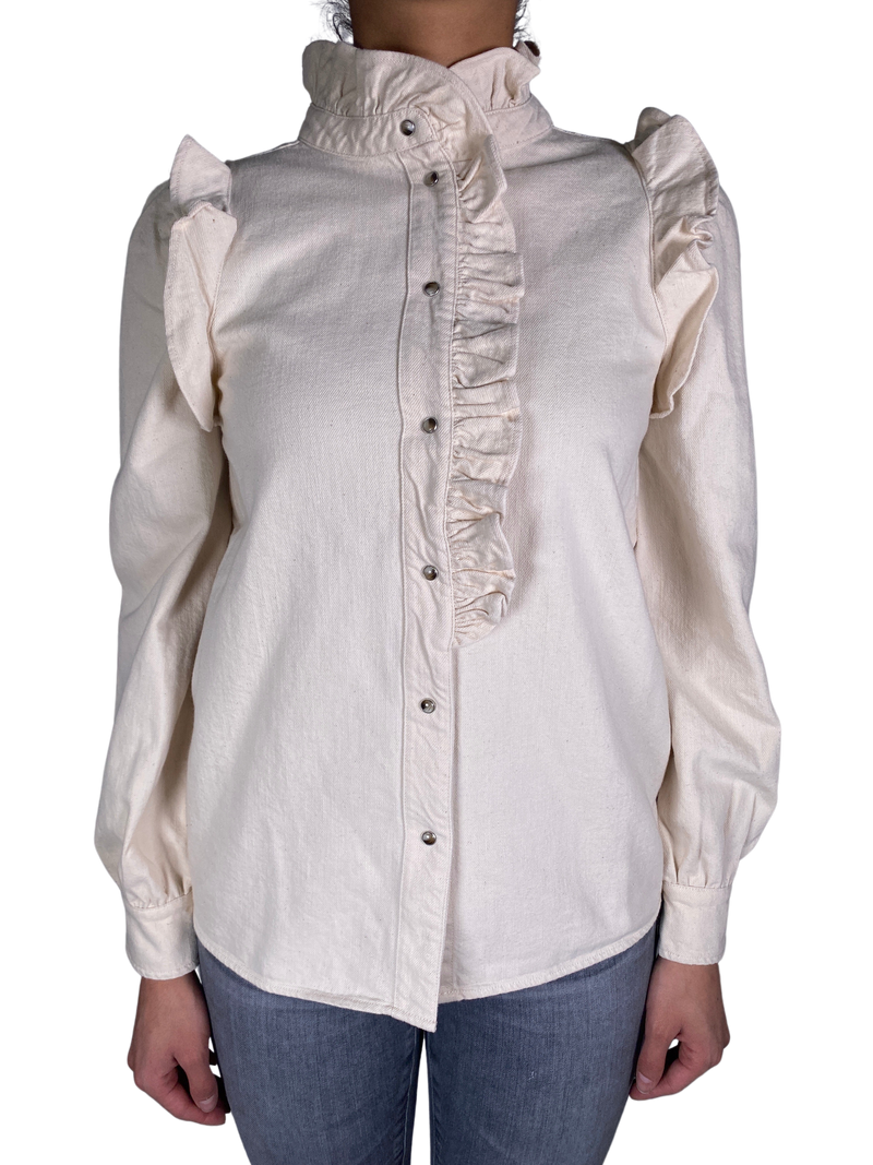 Blusa Denim Beige