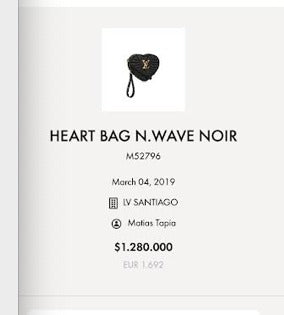 Bandolera Heart Black